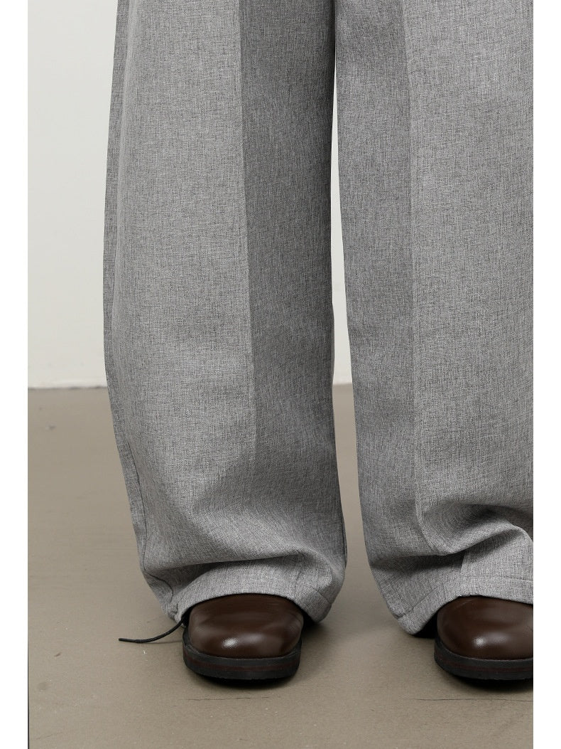 Old Money Style Double Pleat Straight-fit Dress Pants Pants - Image 8