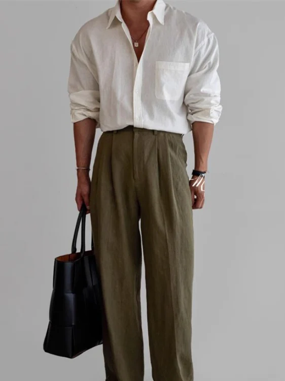 Cotton And Linen Loose-fit Sunscreen Breathable Shirts - Image 3