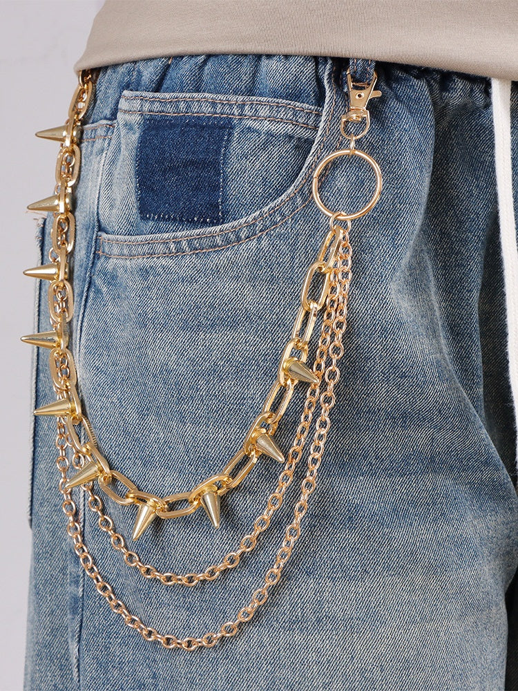 Hip Hop Punk Studs Waist Chains - Image 3