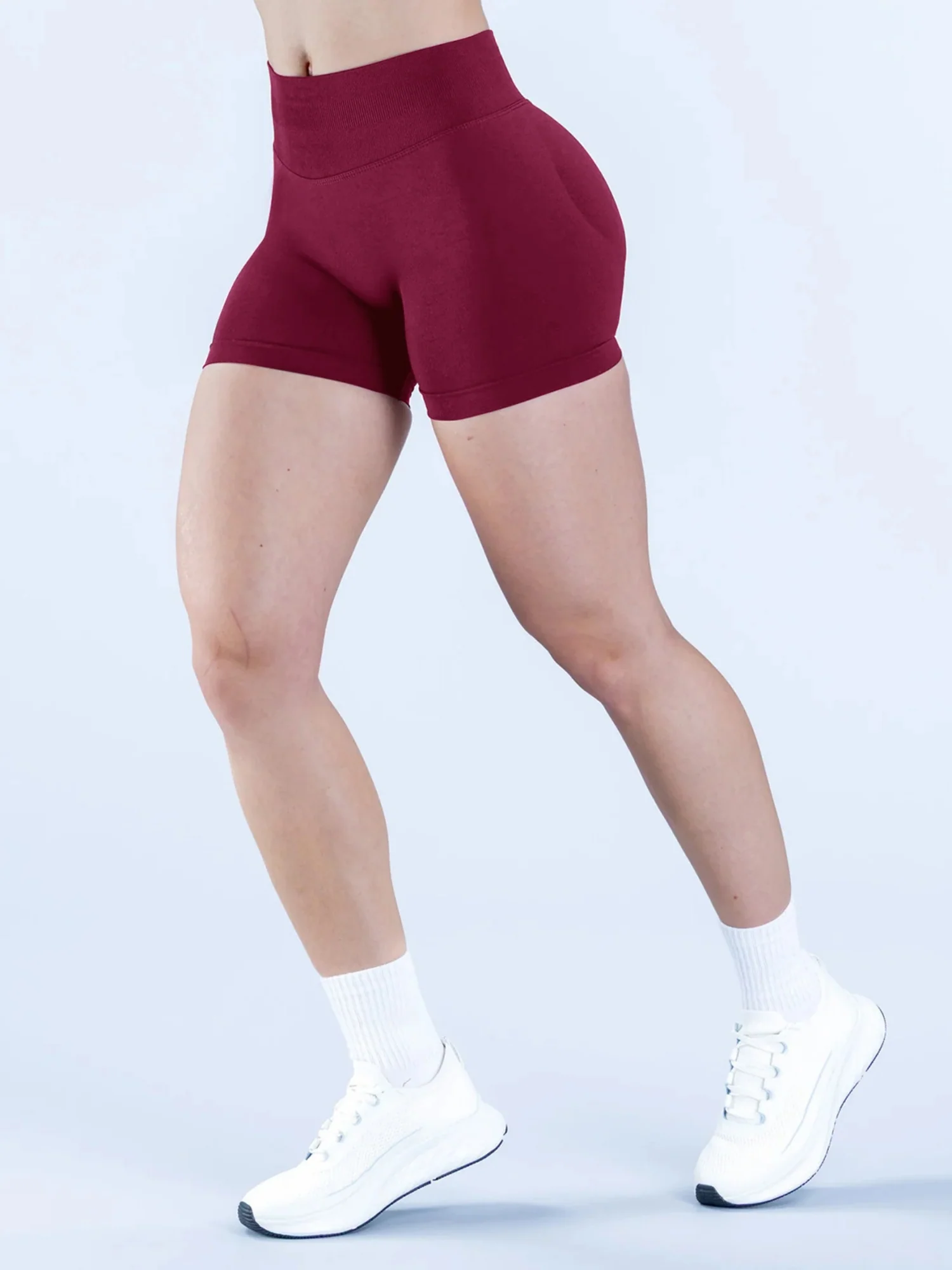 Seamless High-waisted Hip Lift Exercise Yoga Shorts - Image 33