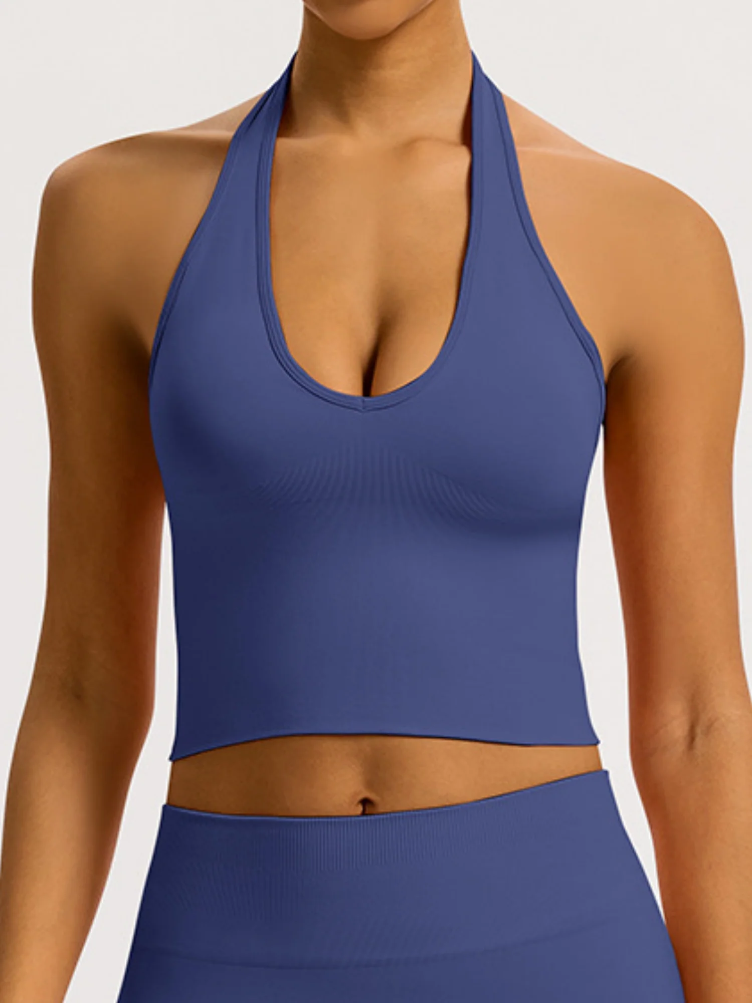 Seamless Quick-drying Halter Neck Beautiful Back Exercise And Fitness Yoga Tank Top - Image 3