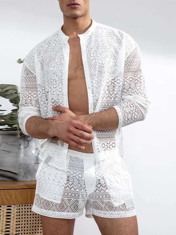 Hollow Out Vacation 2-piece Sets Set - Image 3