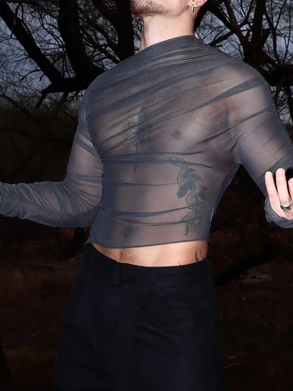 Microscopic Perspective Sexy Mesh Breathable T-shirts - Image 2