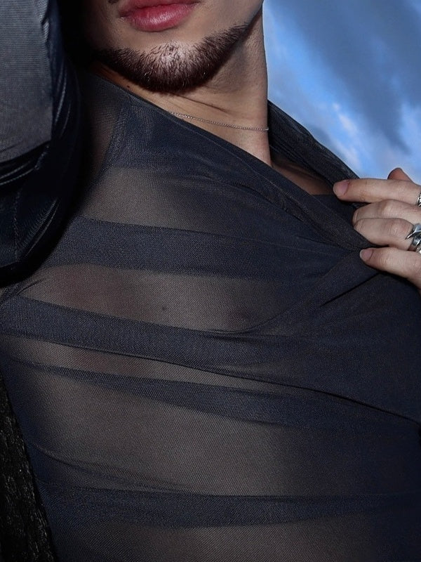 Microscopic Perspective Sexy Mesh Breathable T-shirts - Image 3