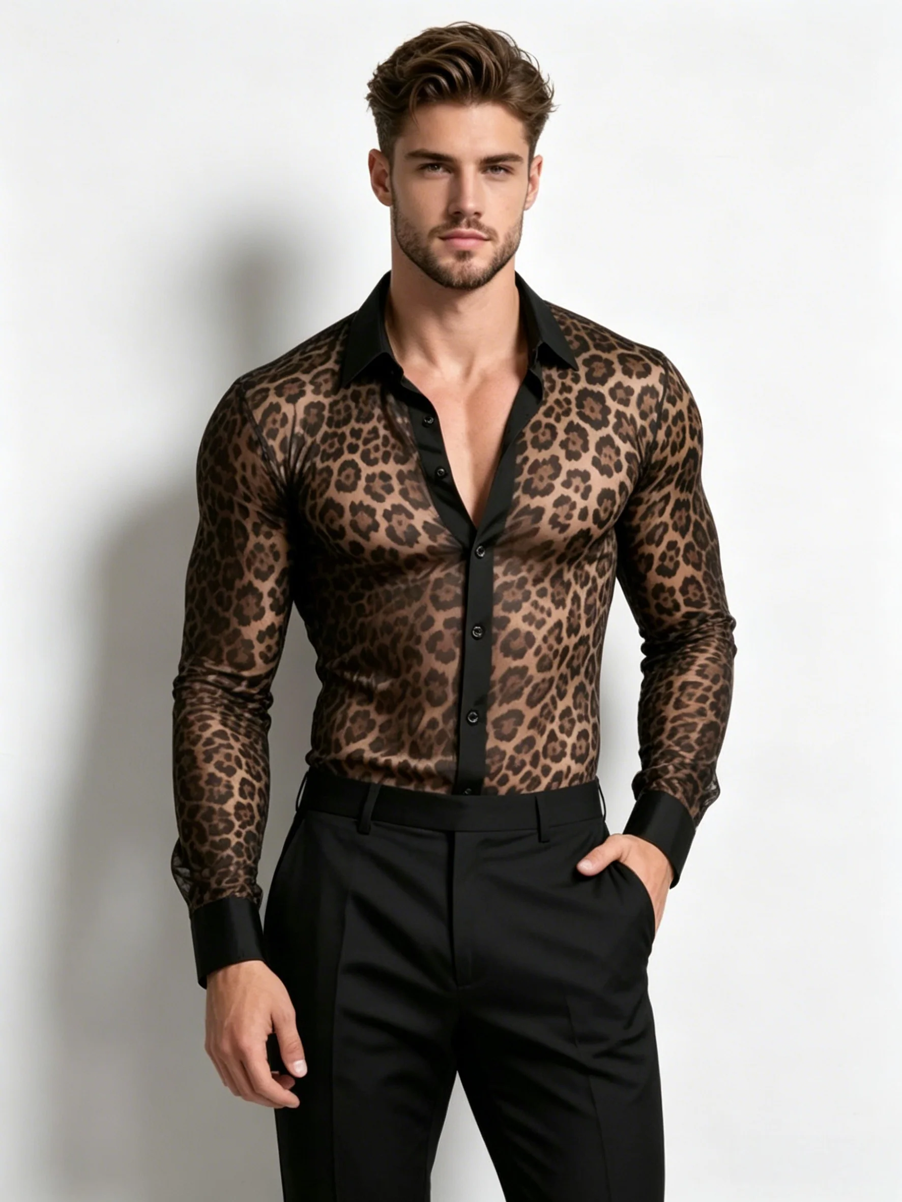 Breathable Perspective Printed Sexy Shirts