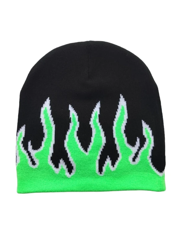 Flame Jacquard Hip Hop Windproof Beanies - Image 6