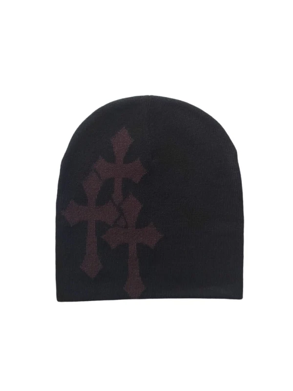 Cross Jacquard Hip Hop Windproof Beanies - Image 4