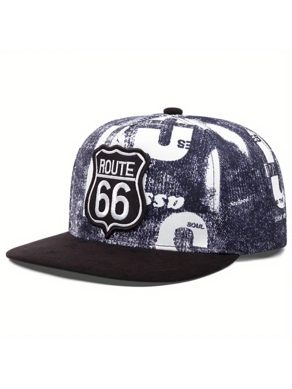 Embroidery Number Hip Hop Shade Flat-brimmed Hat Baseball Caps - Image 2