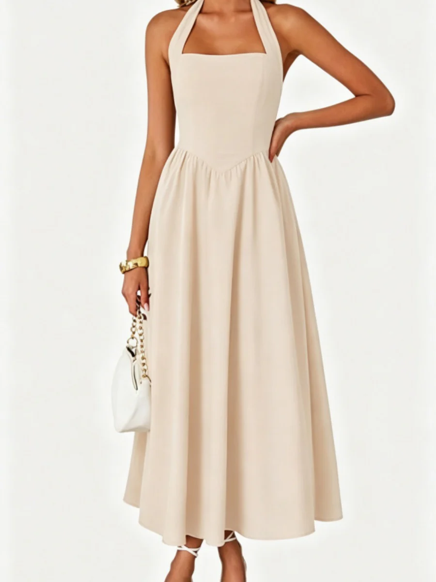 Camisoles Halter Backless Temperament Maxi Dresses - Image 13