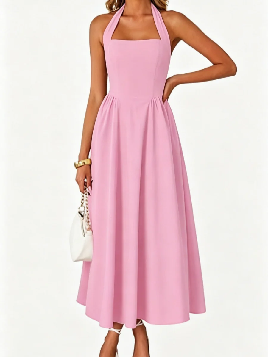 Camisoles Halter Backless Temperament Maxi Dresses - Image 7