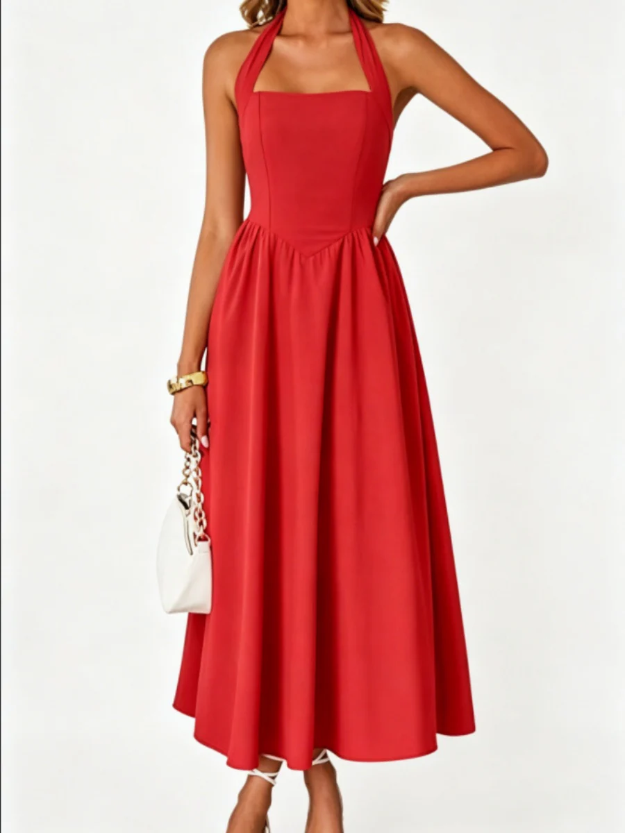 Camisoles Halter Backless Temperament Maxi Dresses - Image 9