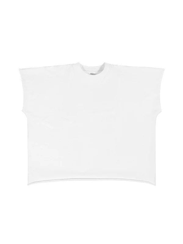 Boxy Boxy Rough Edge Solid Color T-shirt - Image 2