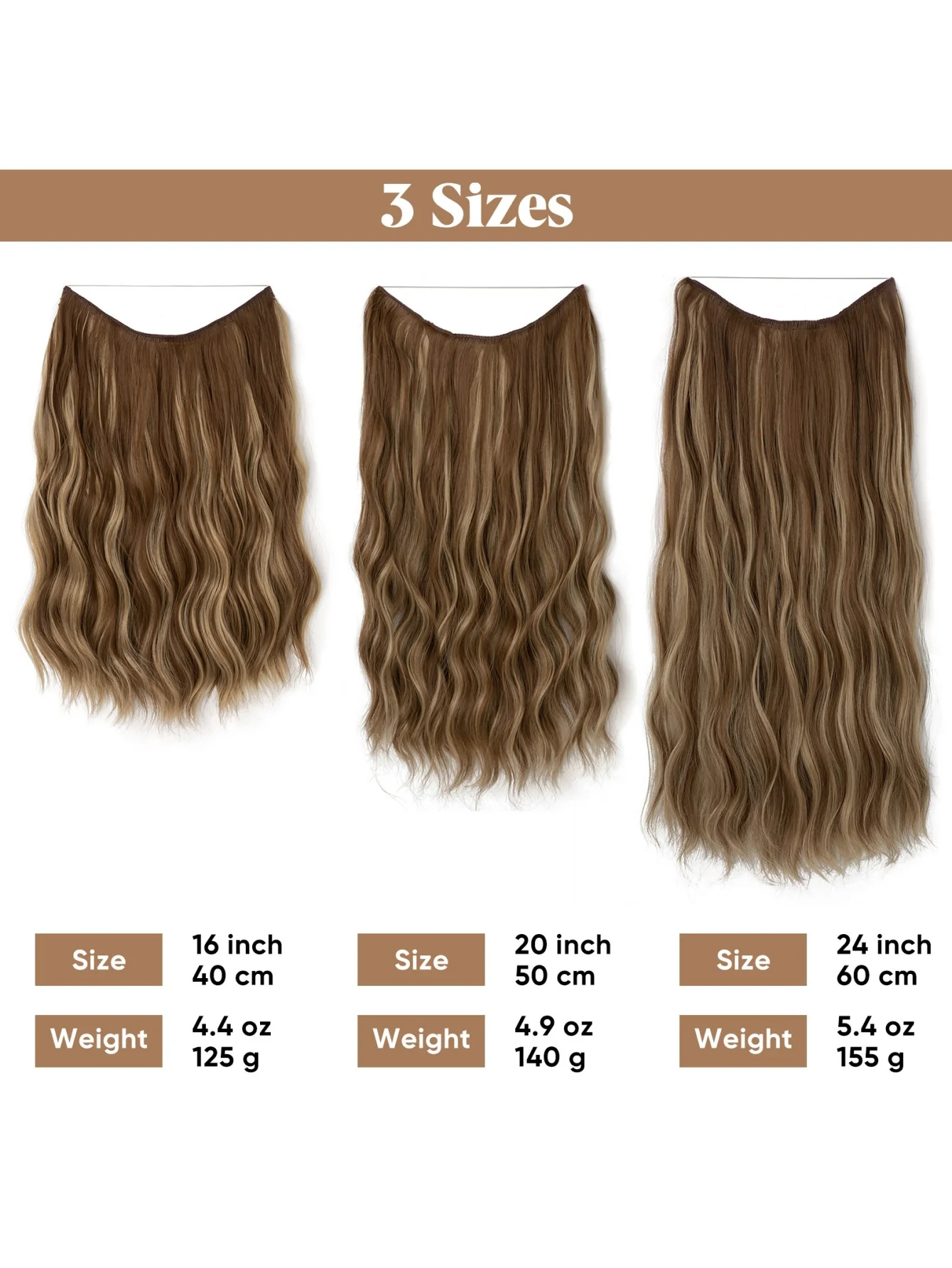 One-piece Hair Extension For Long, Wavy, Voluminous Hair - Image 3