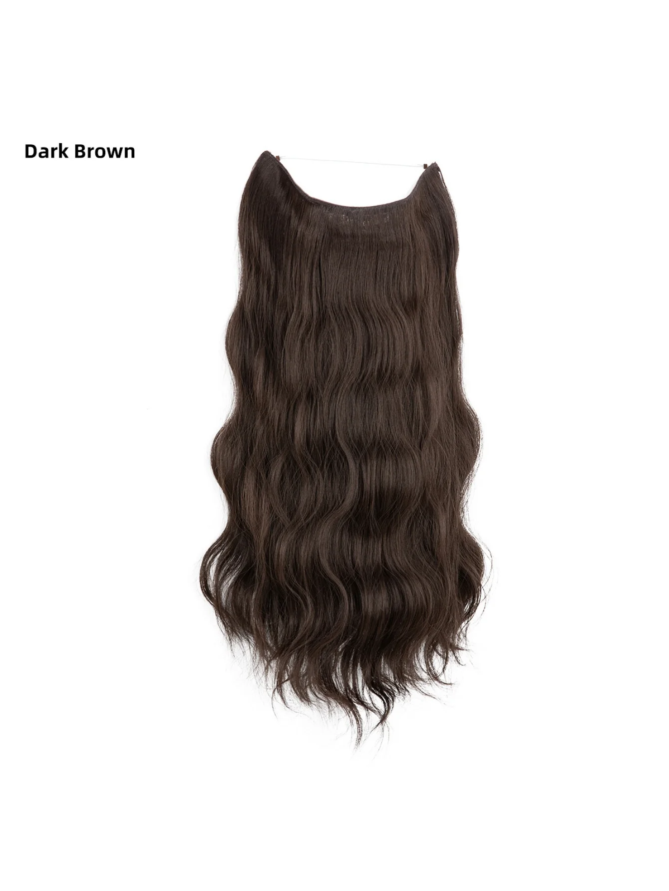 One-piece Hairpiece, Long Wavy Curls, Seamless Synthetic Fiber Wig - Image 14