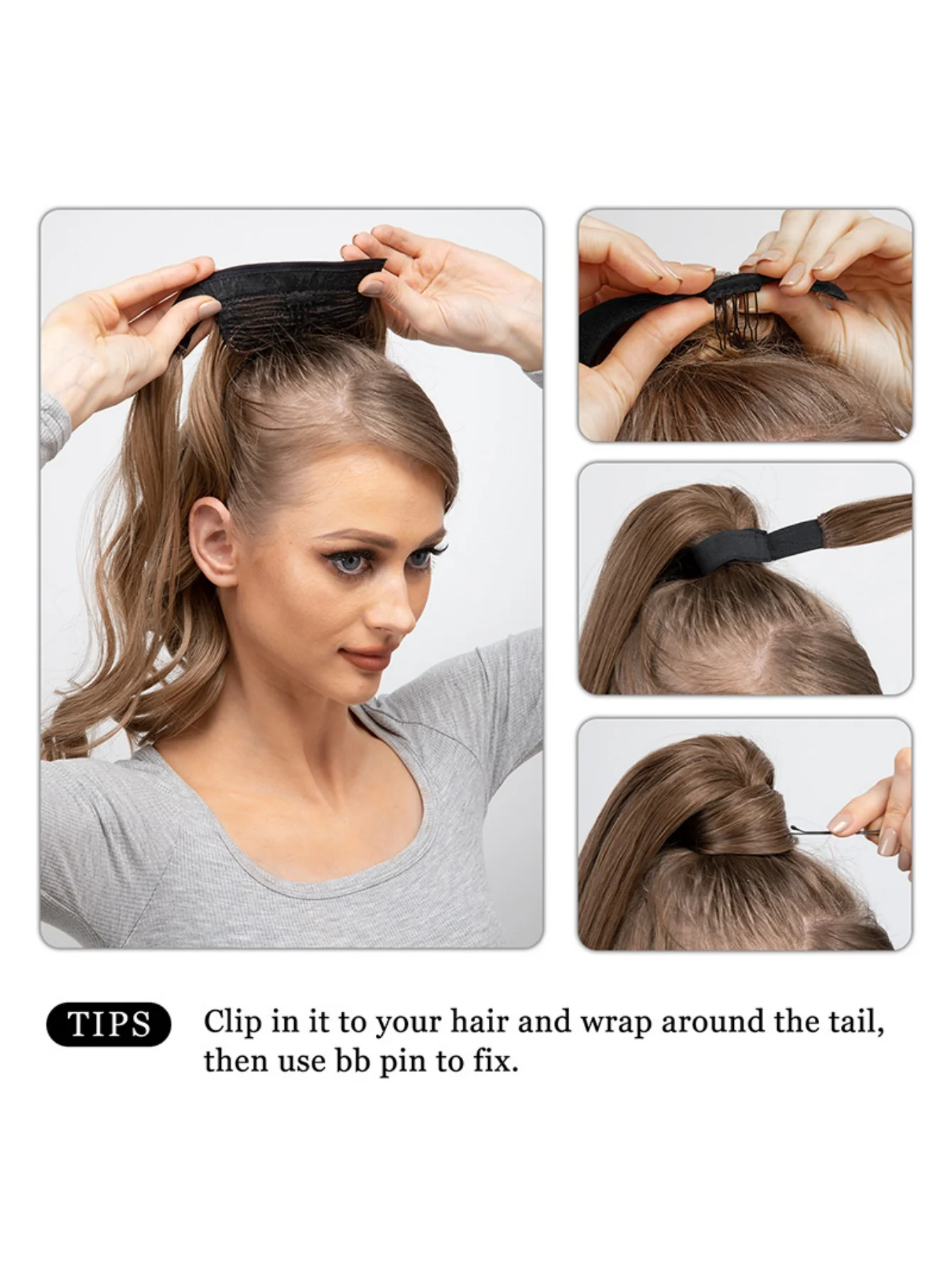 Long, Wavy, Natural Curl Wig With Wrap-around Design - Image 7