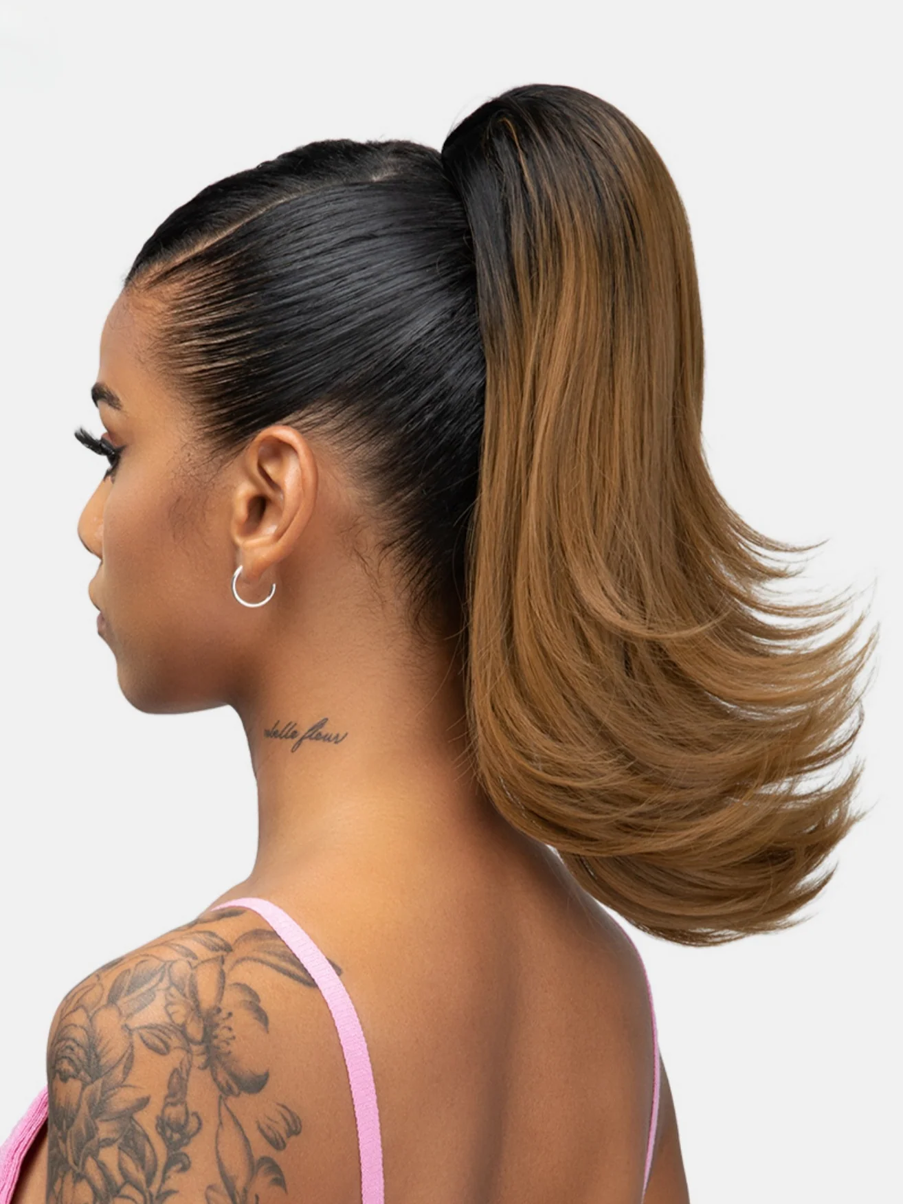 Slightly Curled Short Hair With Drawstring Ponytail, Made Of Synthetic High-temperature Silk Wig - Image 13