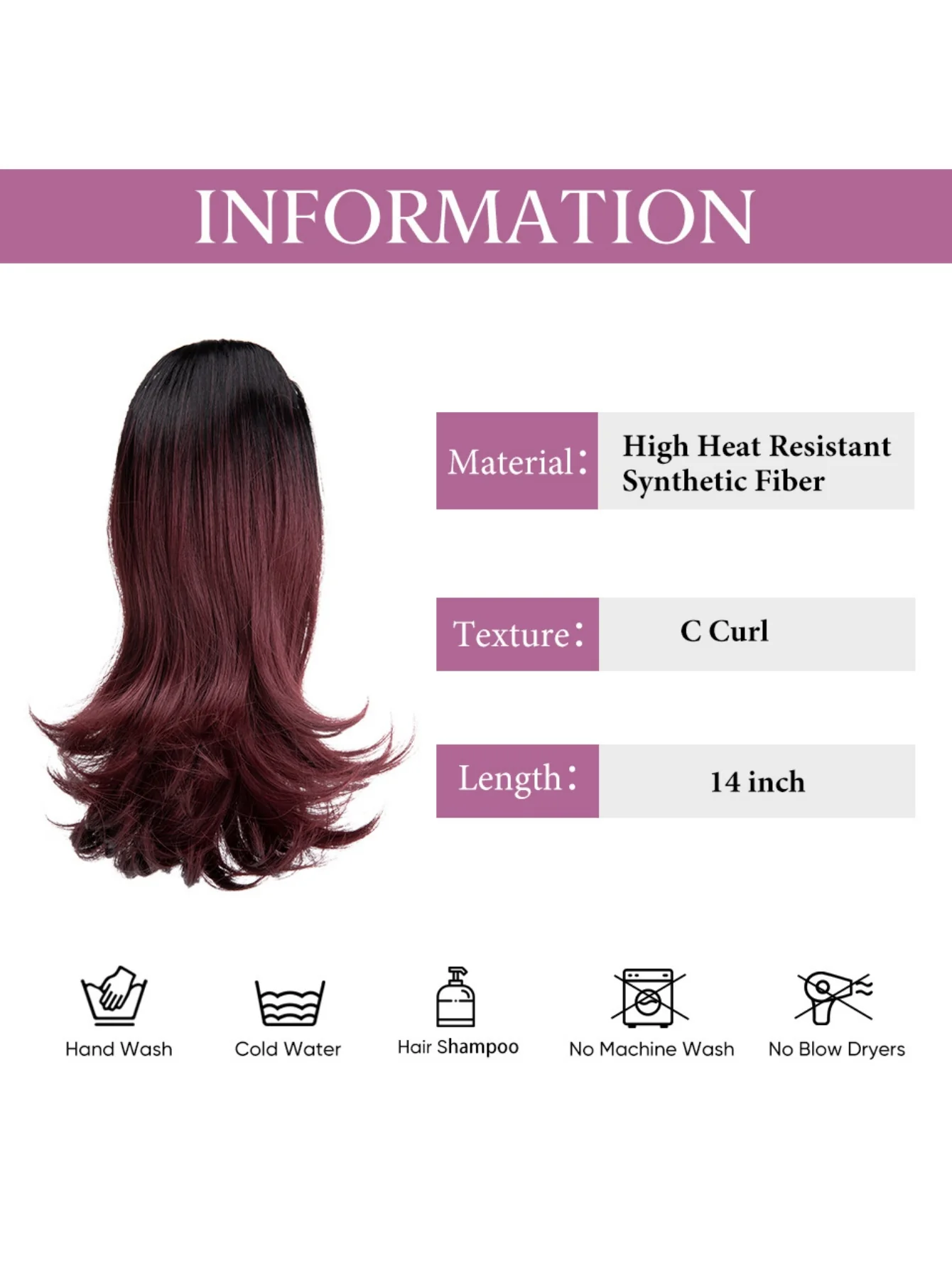 Slightly Curled Short Hair With Drawstring Ponytail, Made Of Synthetic High-temperature Silk Wig - Image 3