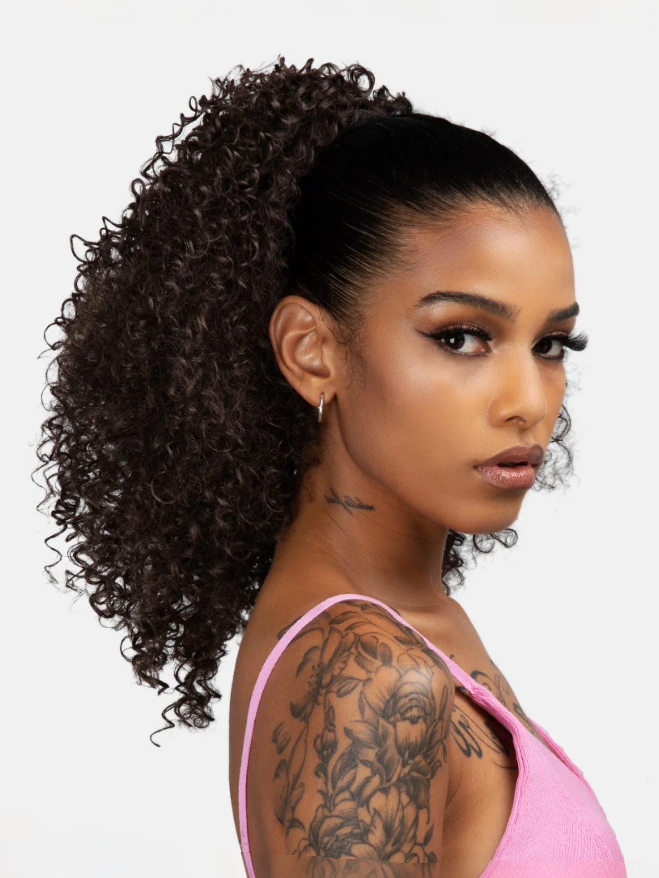Small Curly Ponytail Synthetic Fiber Drawstring Braid High-temperature Silk Wig - Image 6
