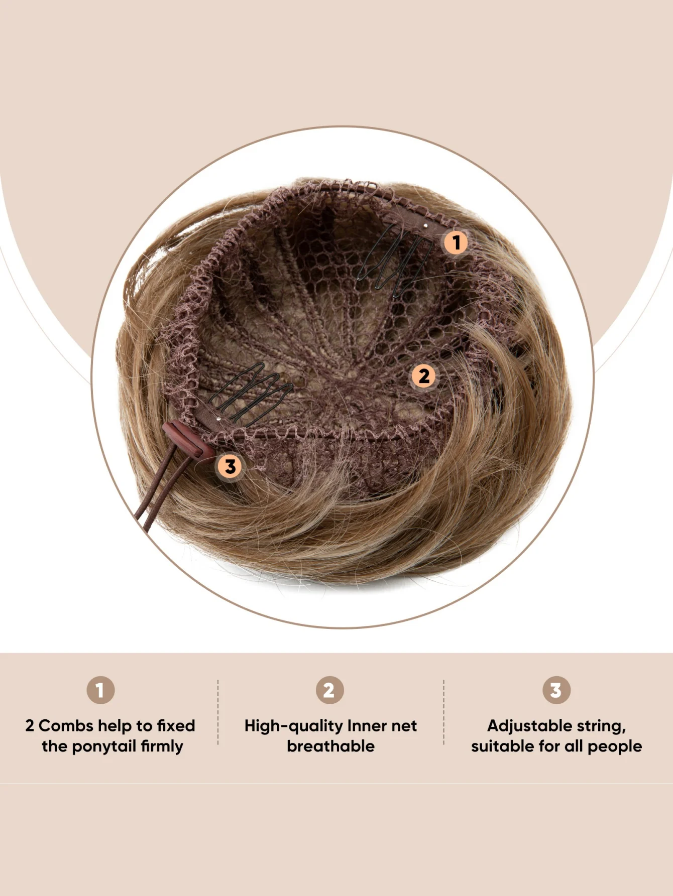 Pull-cord Bun Wig/hairpiece - Image 4