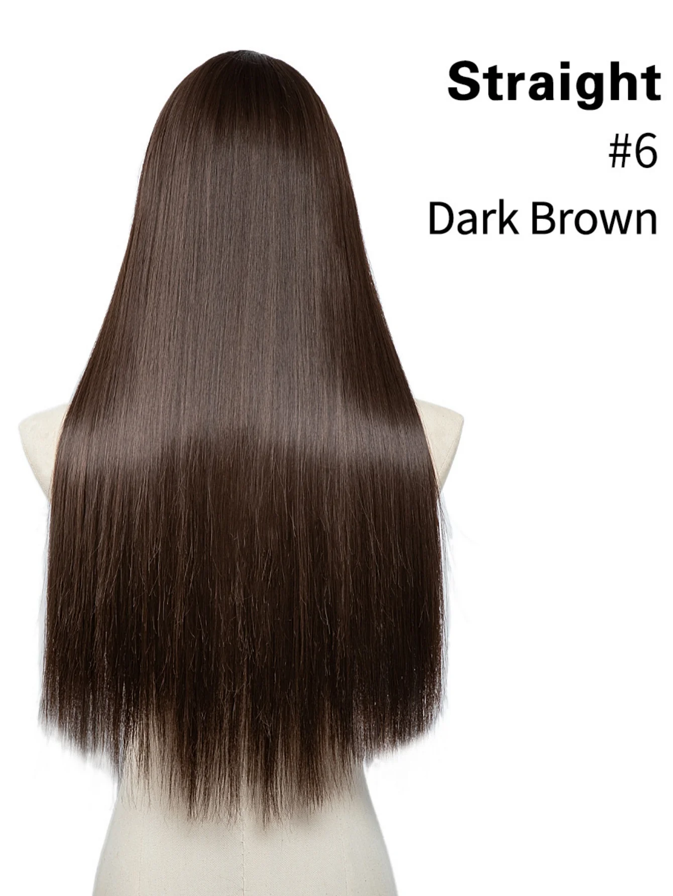 U-shaped Half-head Wig With Seamless Hair Extensions, One-piece Long Straight Wig - Image 10