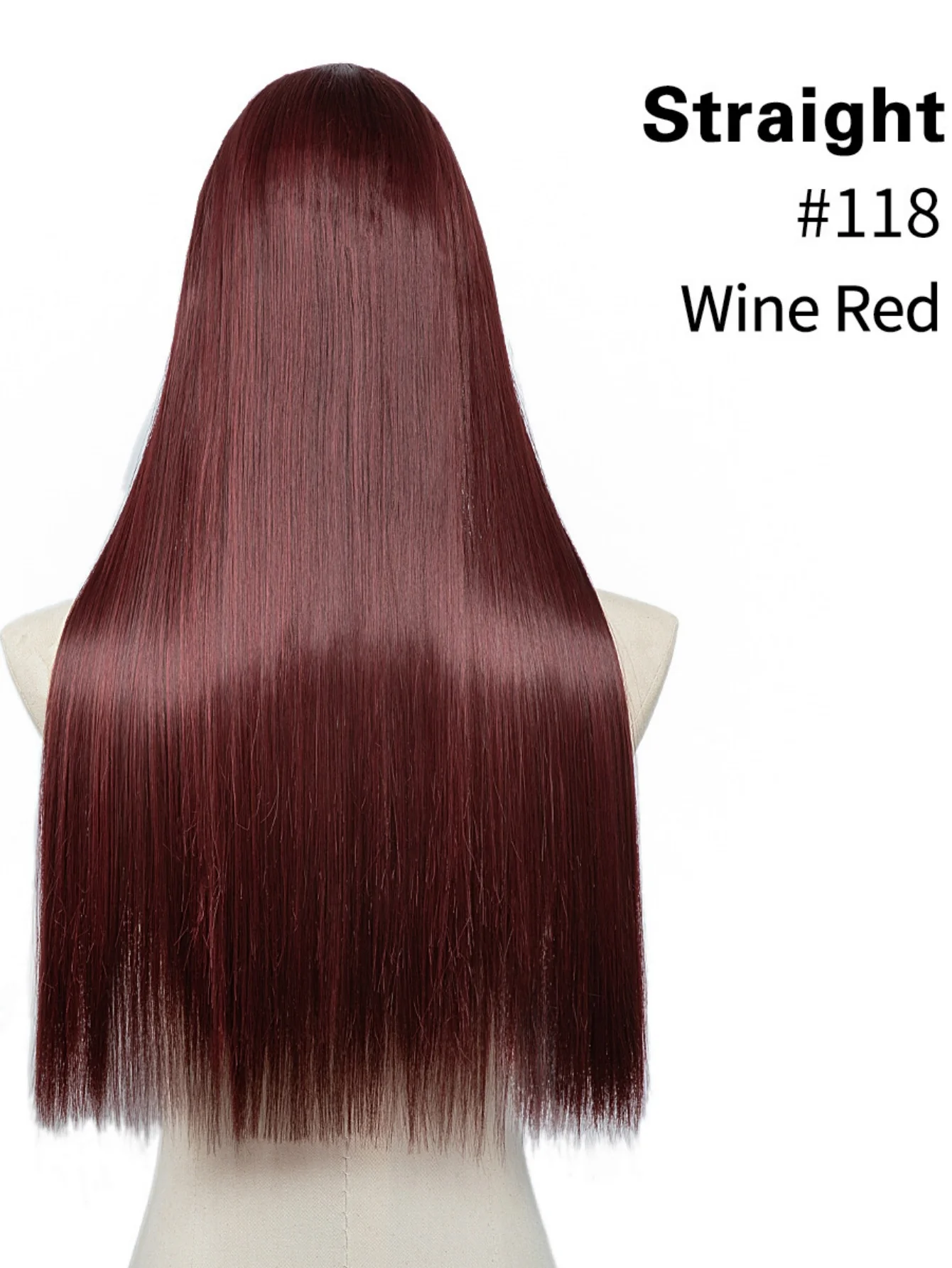 U-shaped Half-head Wig With Seamless Hair Extensions, One-piece Long Straight Wig - Image 17