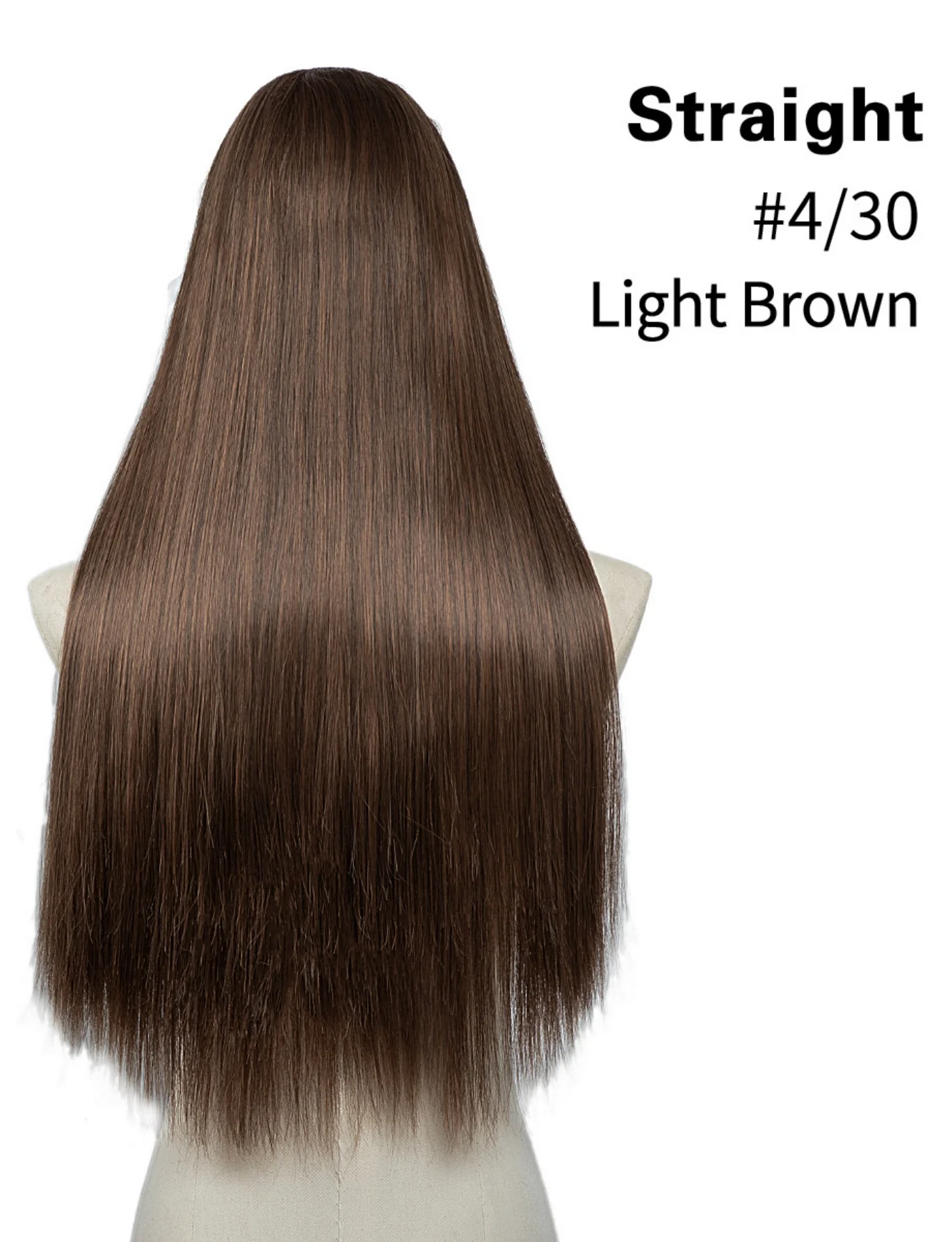U-shaped Half-head Wig With Seamless Hair Extensions, One-piece Long Straight Wig - Image 19