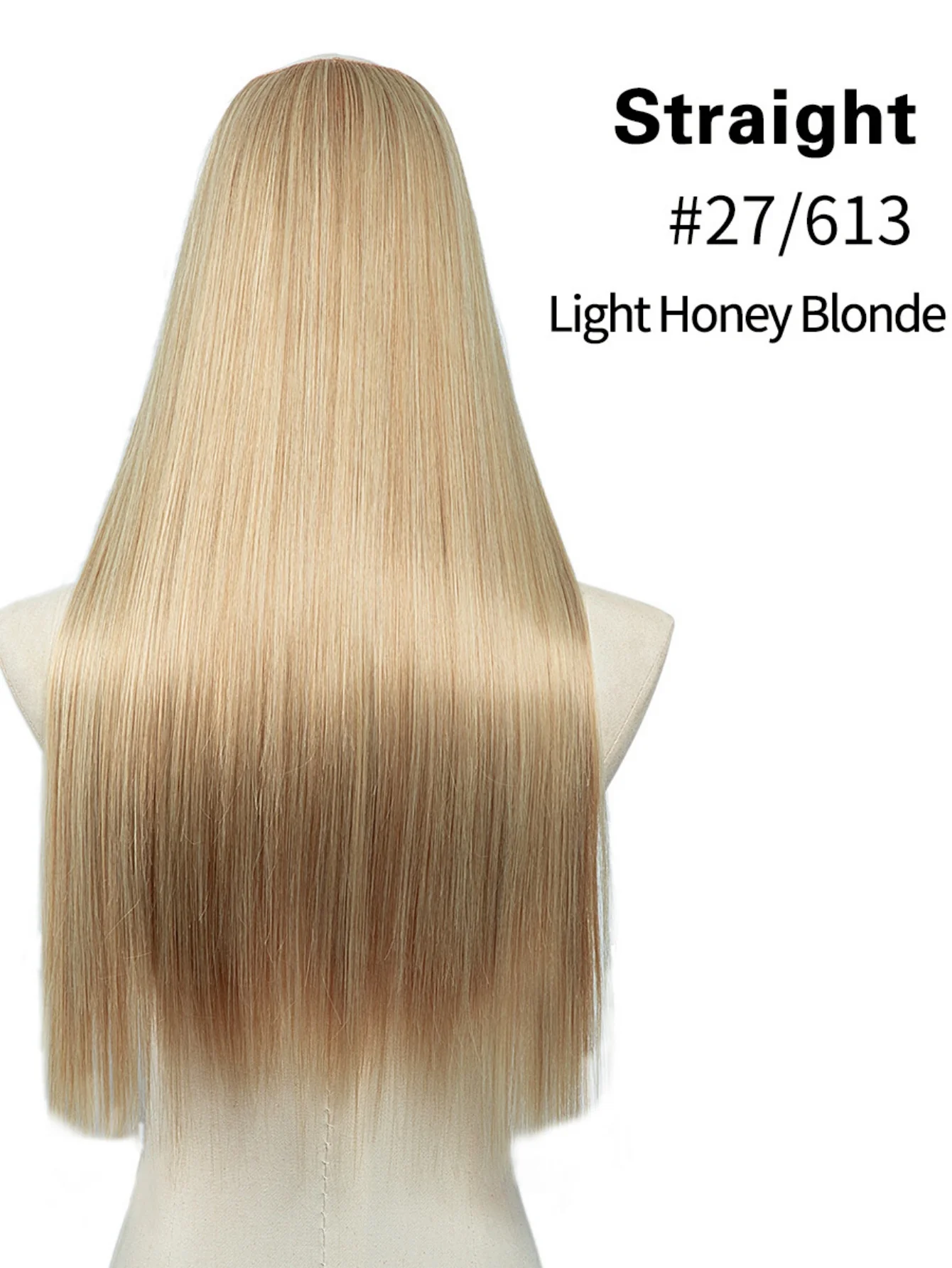 U-shaped Half-head Wig With Seamless Hair Extensions, One-piece Long Straight Wig - Image 2