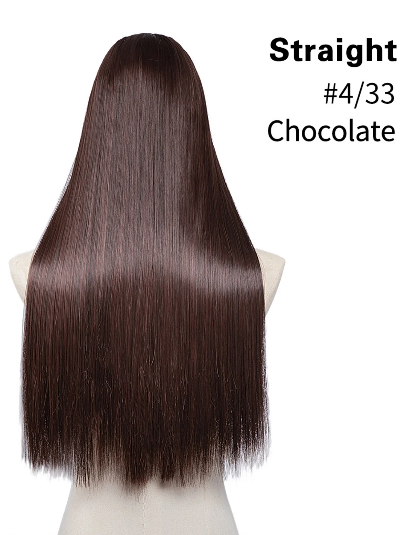 U-shaped Half-head Wig With Seamless Hair Extensions, One-piece Long Straight Wig - Image 20