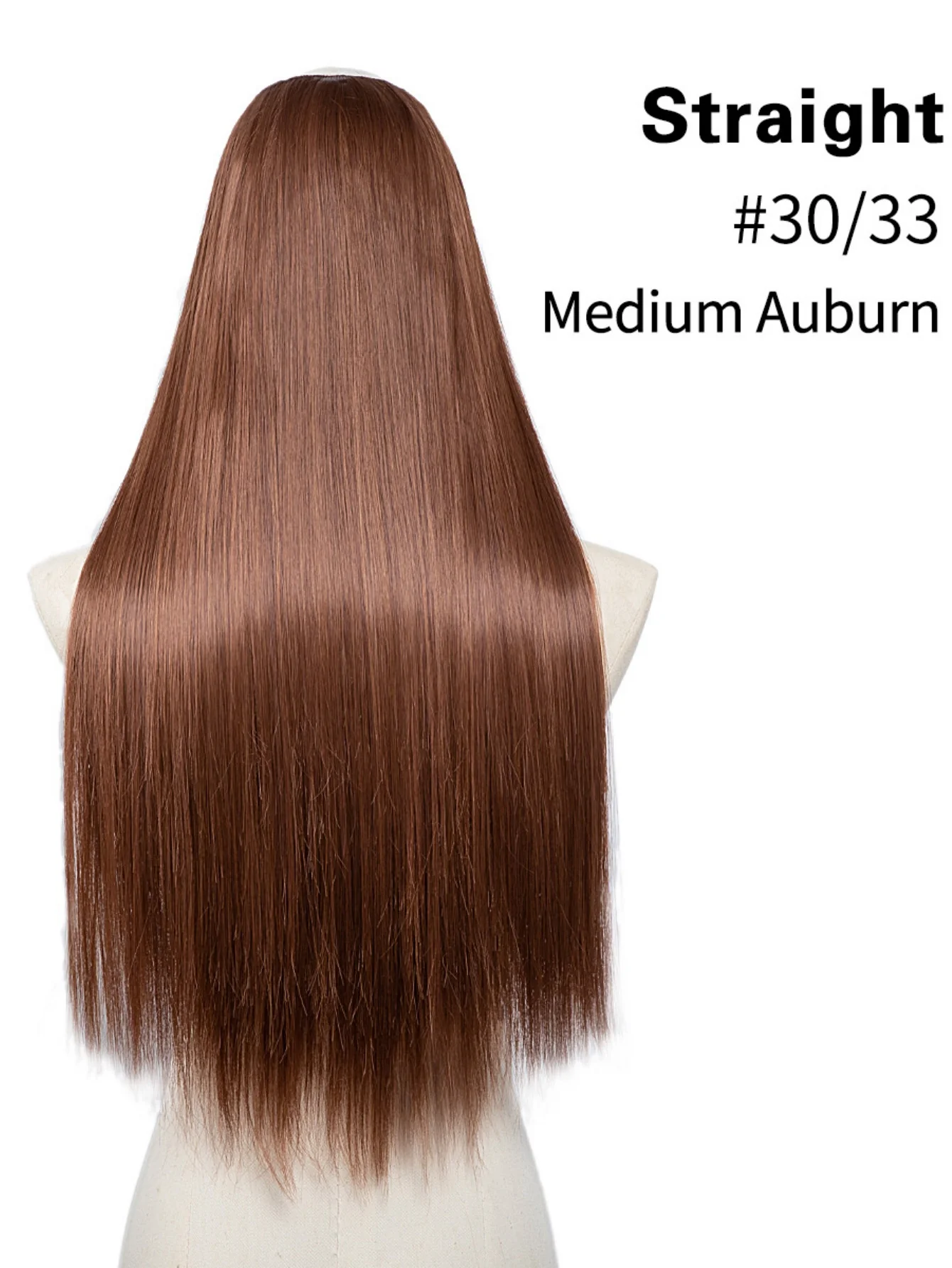 U-shaped Half-head Wig With Seamless Hair Extensions, One-piece Long Straight Wig - Image 21