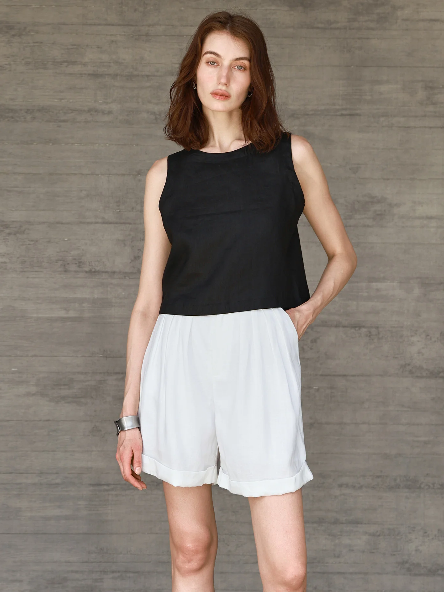 Breathable Linen Layered Button Vest - Image 6