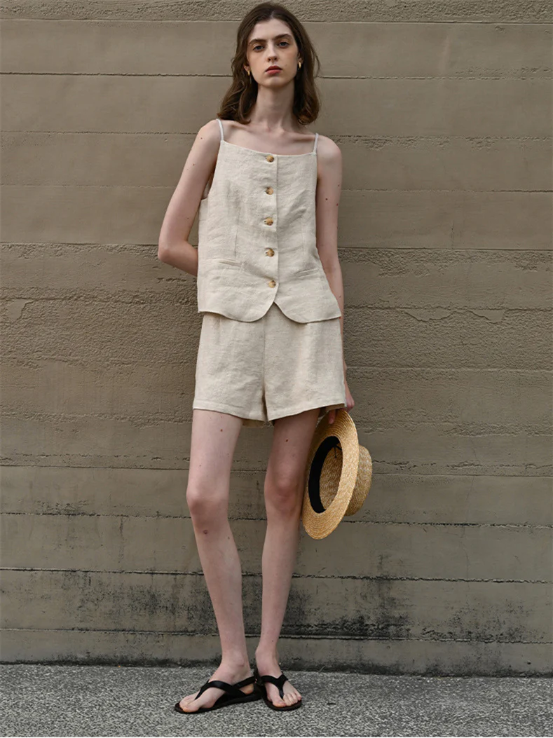 Breathable Linen Hot Pants - Image 3