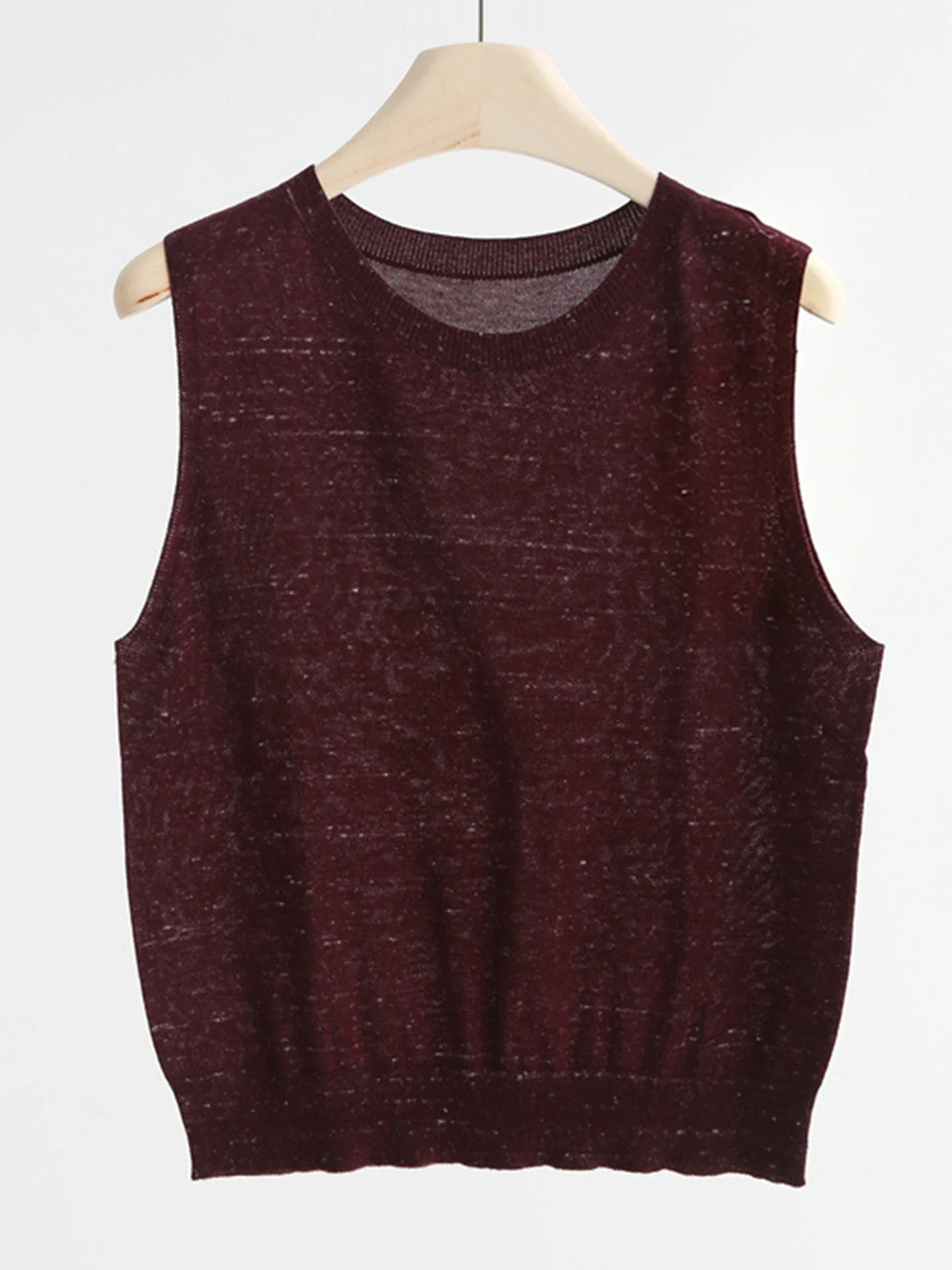 Soft And Cozy Fine Wool Basic Solid Color T-shirt - Image 11