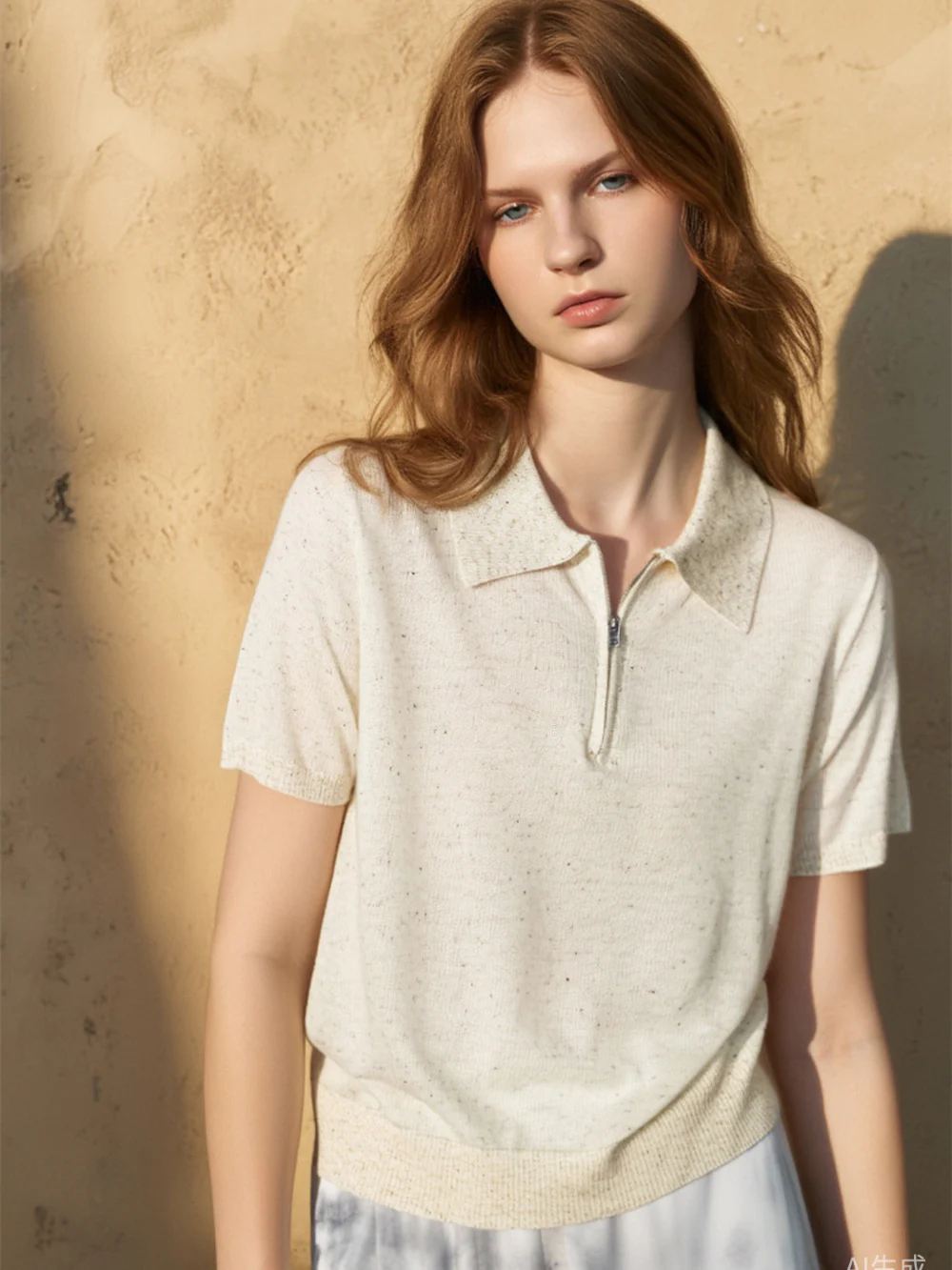 Soft And Cozy Fine Wool Basic Solid Color T-shirt - Image 6