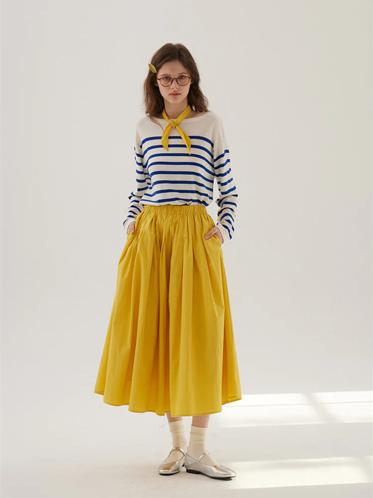 Solid Color Cotton Medium Elastic Straight Leg Trousers - Image 2