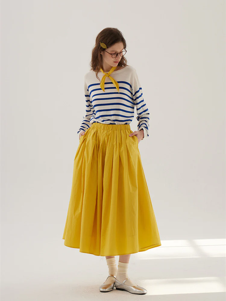Solid Color Cotton Medium Elastic Straight Leg Trousers - Image 3