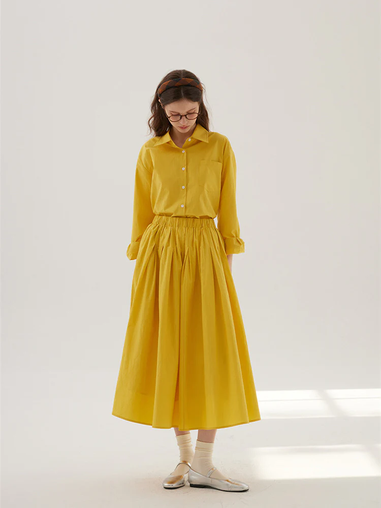 Solid Color Cotton Medium Elastic Straight Leg Trousers - Image 4