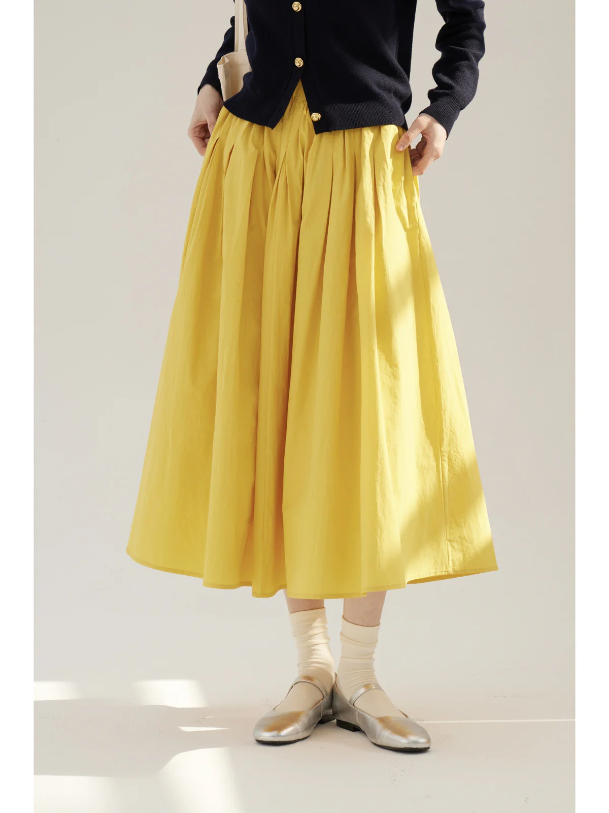 Solid Color Cotton Medium Elastic Straight Leg Trousers - Image 7