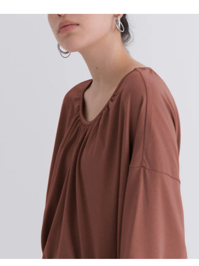 Loose-fitting Casual Cotton Short-sleeved Cover-up With Slightly Sheer Mesh Fabric - Image 2