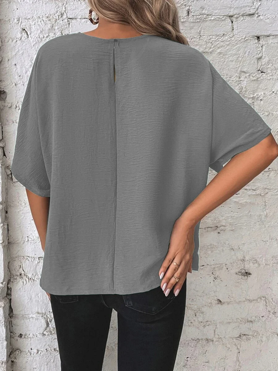 Batwing Sleeve Loose Casual Short-sleeved T-shirt - Image 12