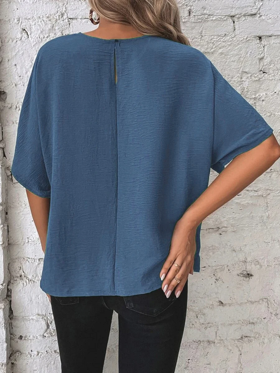 Batwing Sleeve Loose Casual Short-sleeved T-shirt - Image 2