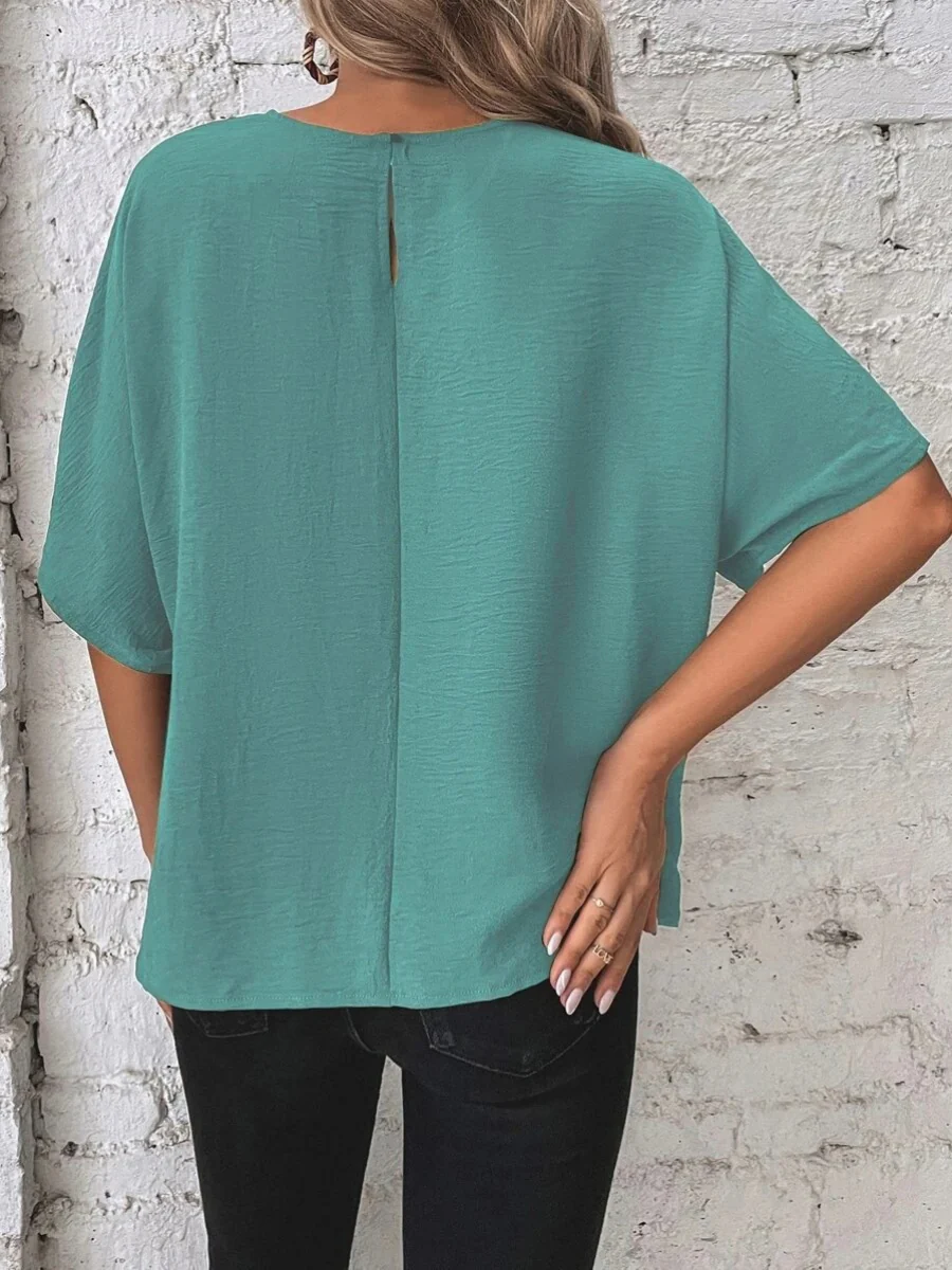 Batwing Sleeve Loose Casual Short-sleeved T-shirt - Image 6