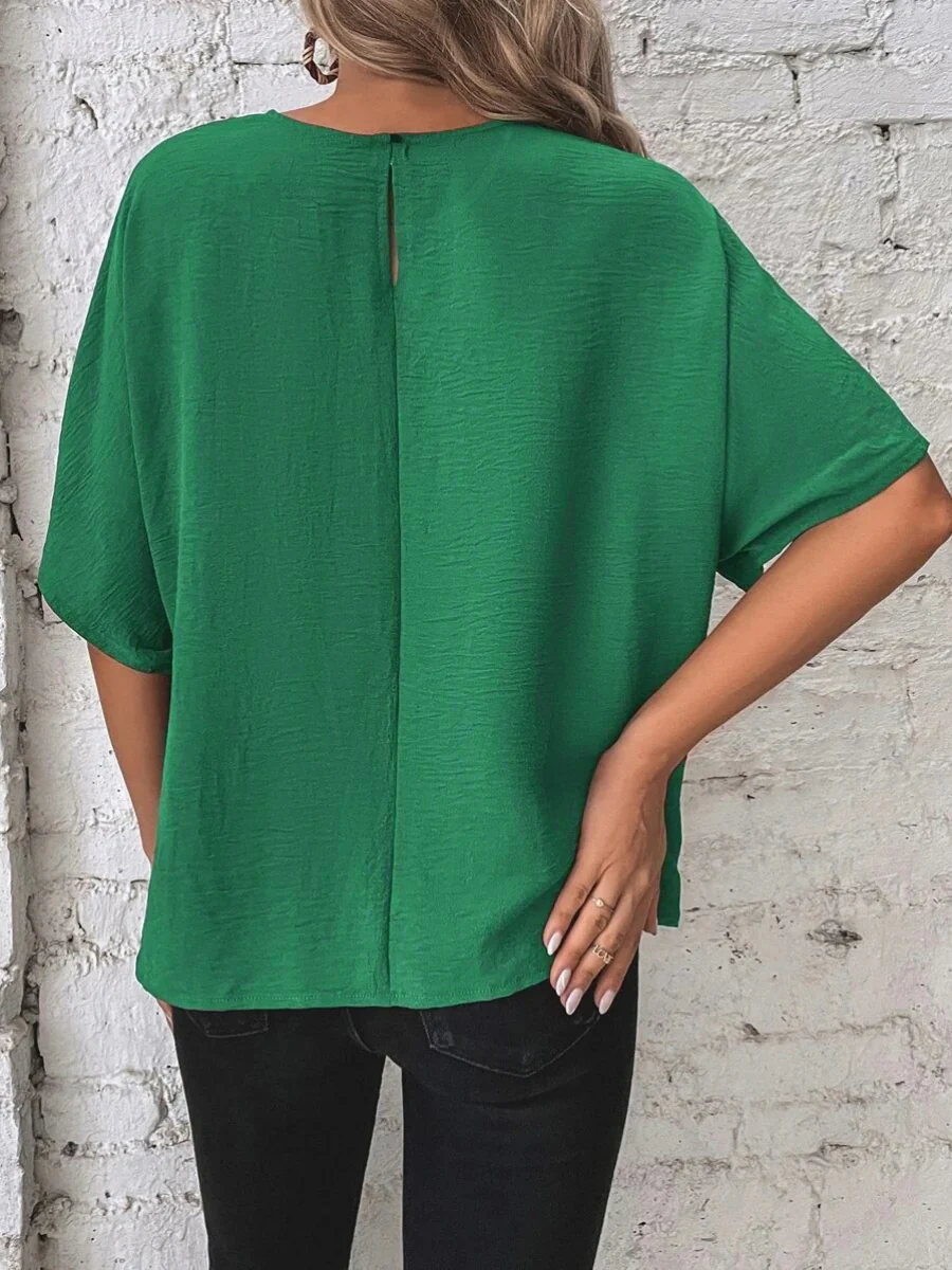 Batwing Sleeve Loose Casual Short-sleeved T-shirt - Image 9