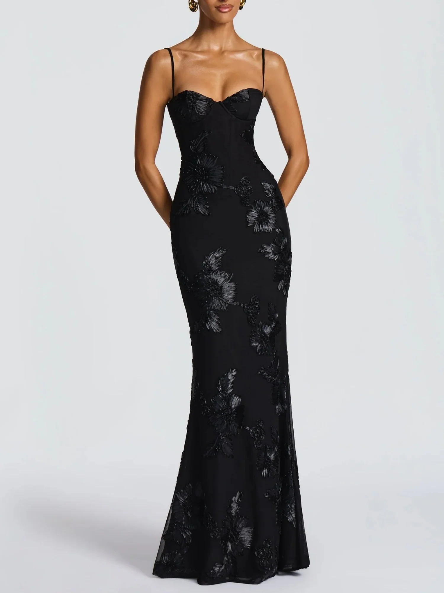 Printed Camisoles Waist-cinching And Hip-hugging Maxi Dresses - Image 4