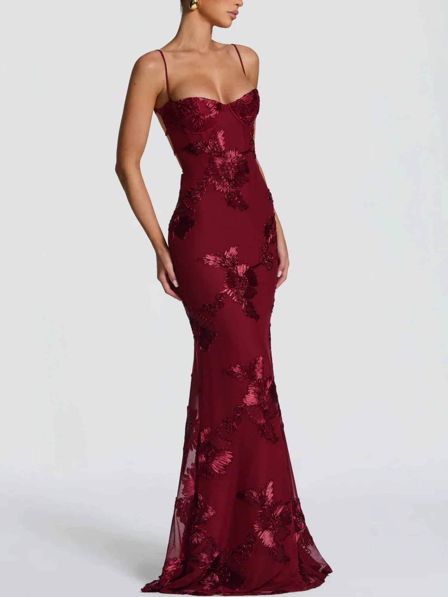 Printed Camisoles Waist-cinching And Hip-hugging Maxi Dresses - Image 6