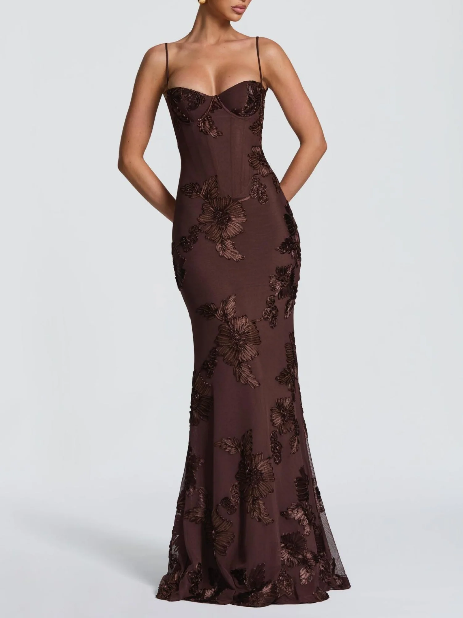 Printed Camisoles Waist-cinching And Hip-hugging Maxi Dresses - Image 7