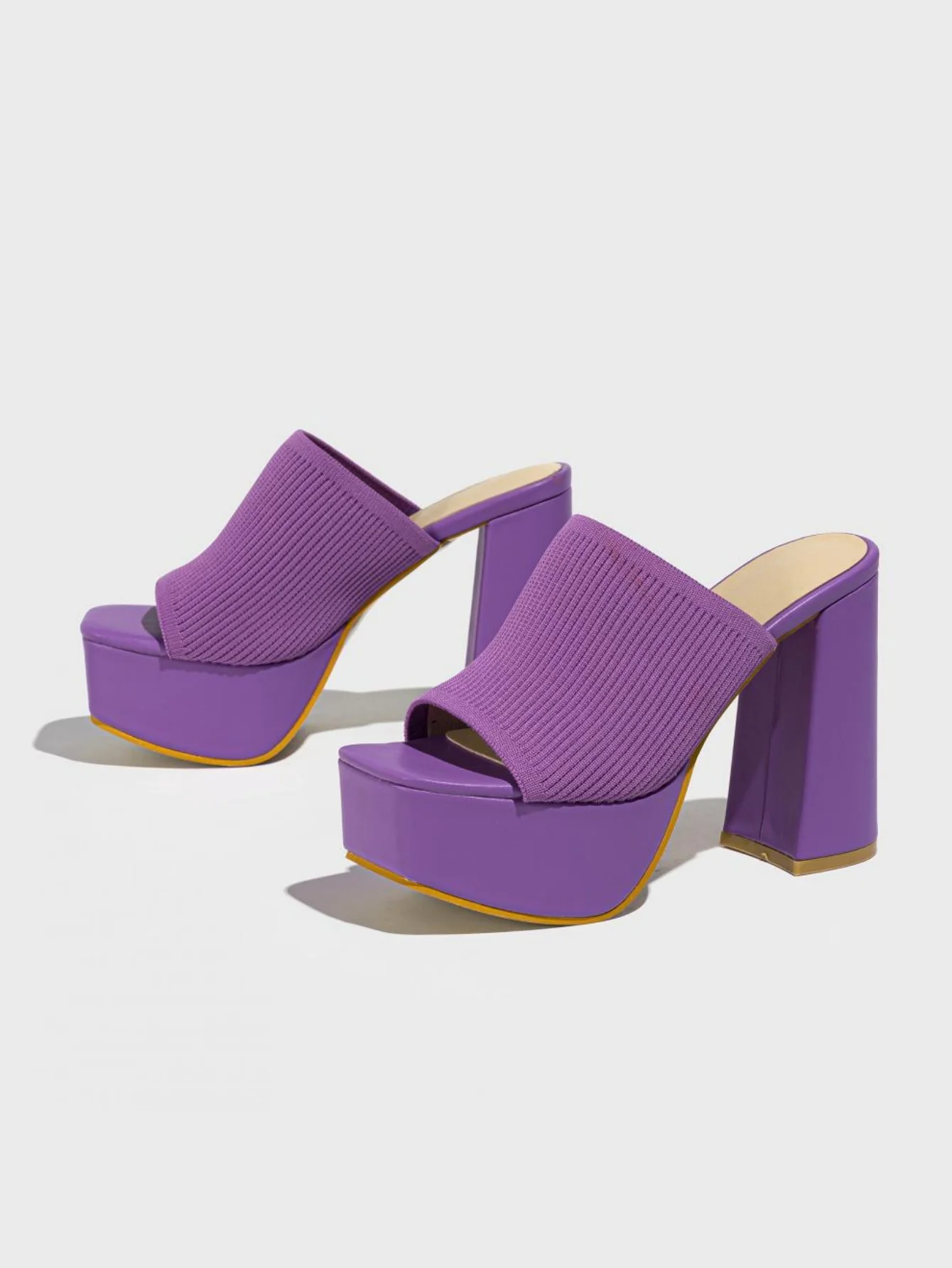 Flyknit Fashion Chunky Heel Waterproof Platform Outdoor Street Sandals - Image 11