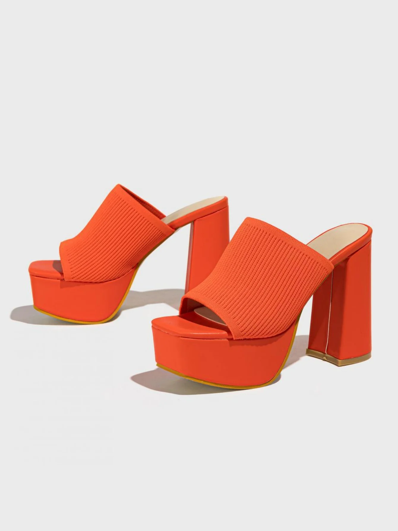 Flyknit Fashion Chunky Heel Waterproof Platform Outdoor Street Sandals - Image 23