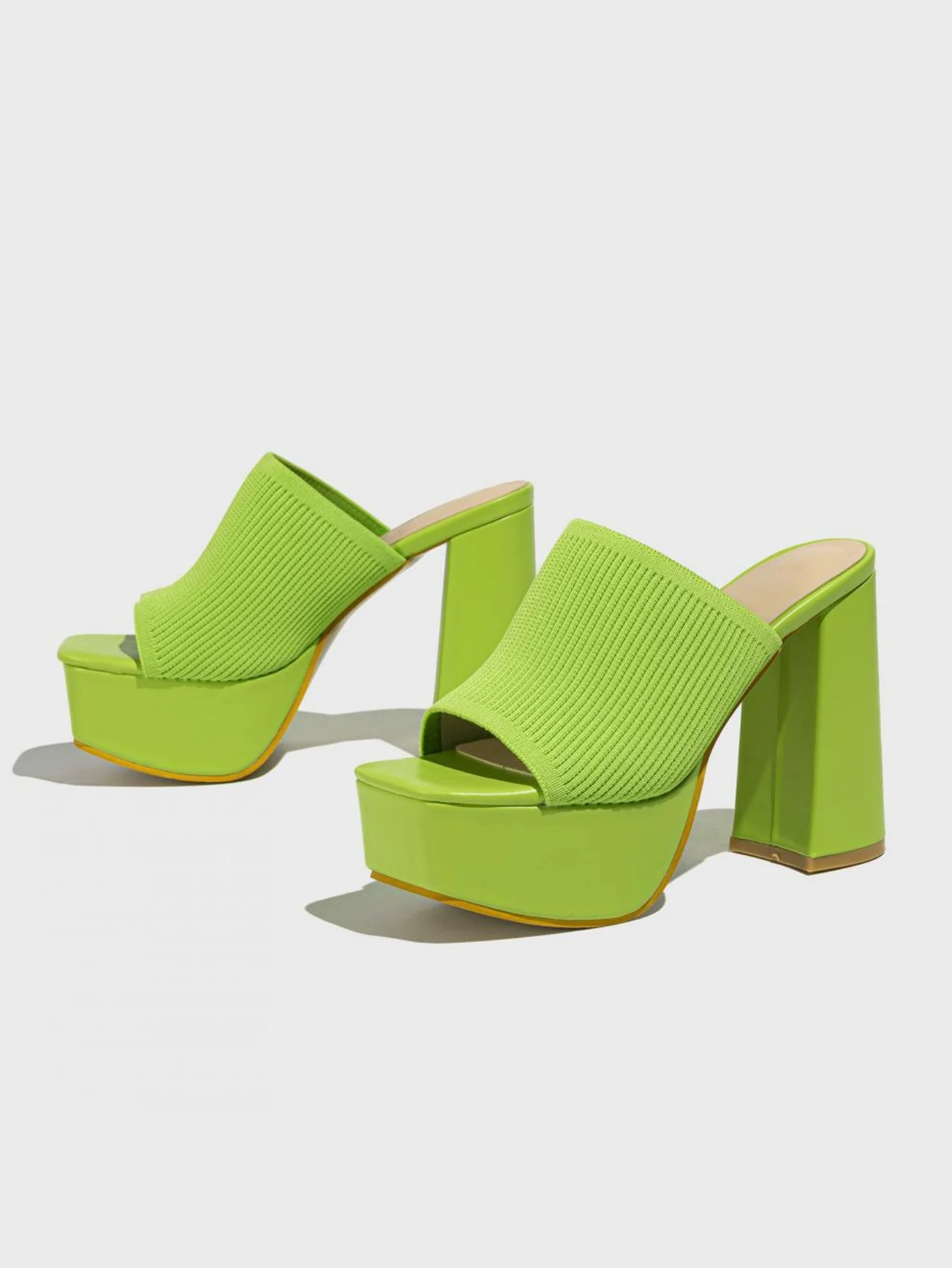 Flyknit Fashion Chunky Heel Waterproof Platform Outdoor Street Sandals - Image 29