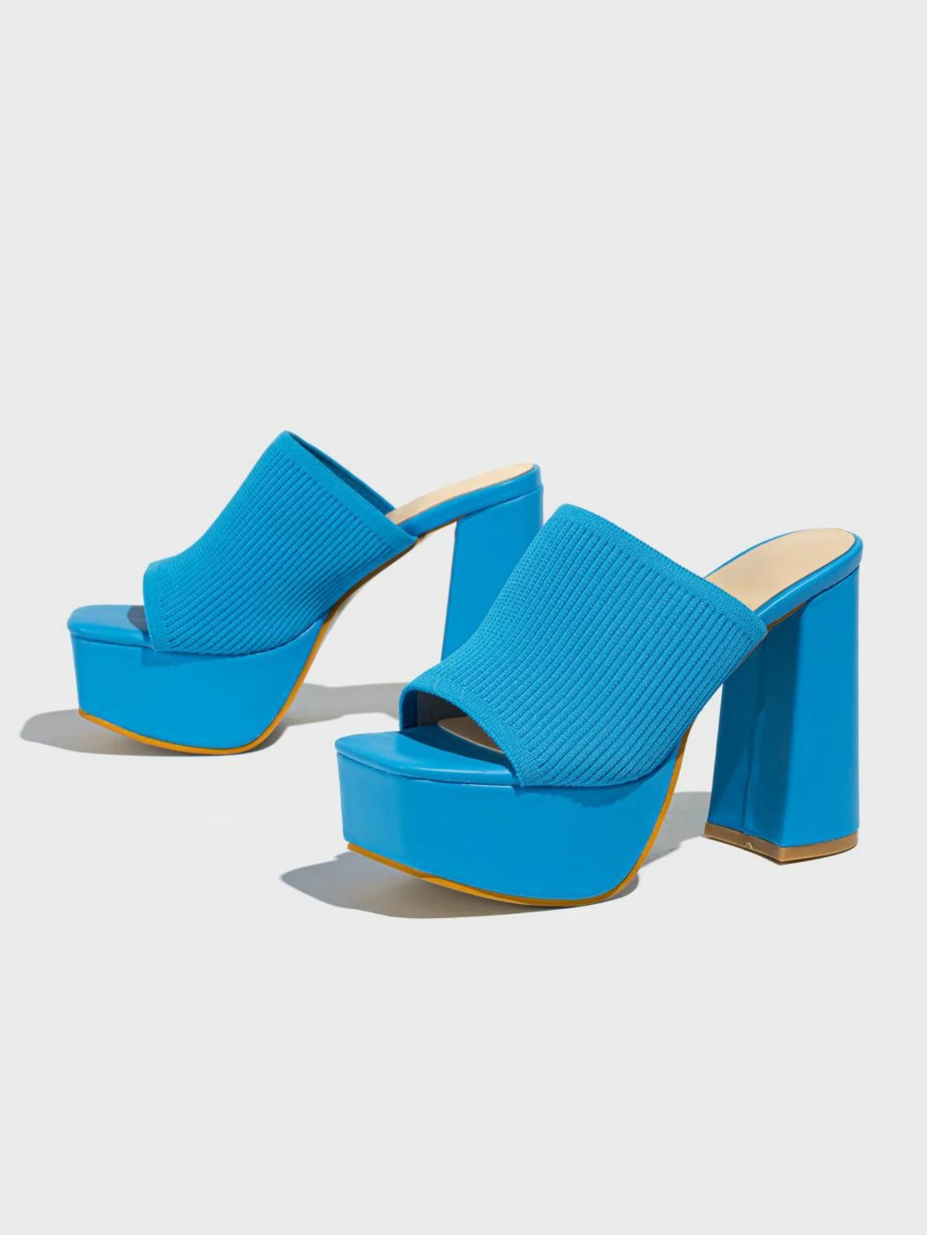 Flyknit Fashion Chunky Heel Waterproof Platform Outdoor Street Sandals - Image 35