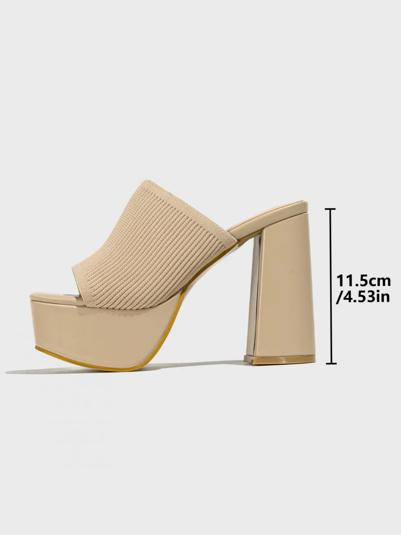 Flyknit Fashion Chunky Heel Waterproof Platform Outdoor Street Sandals - Image 6